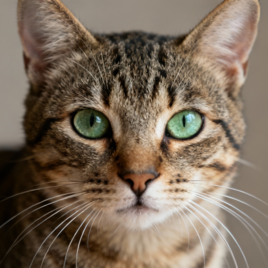 AI Cat Portrait in Studio Light