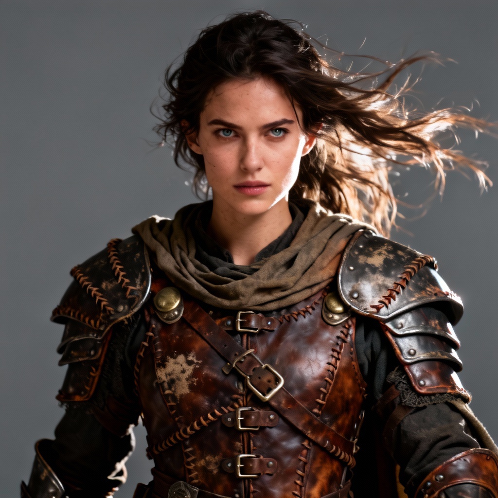Photorealistic Warrior Based On Anime Swordswoman