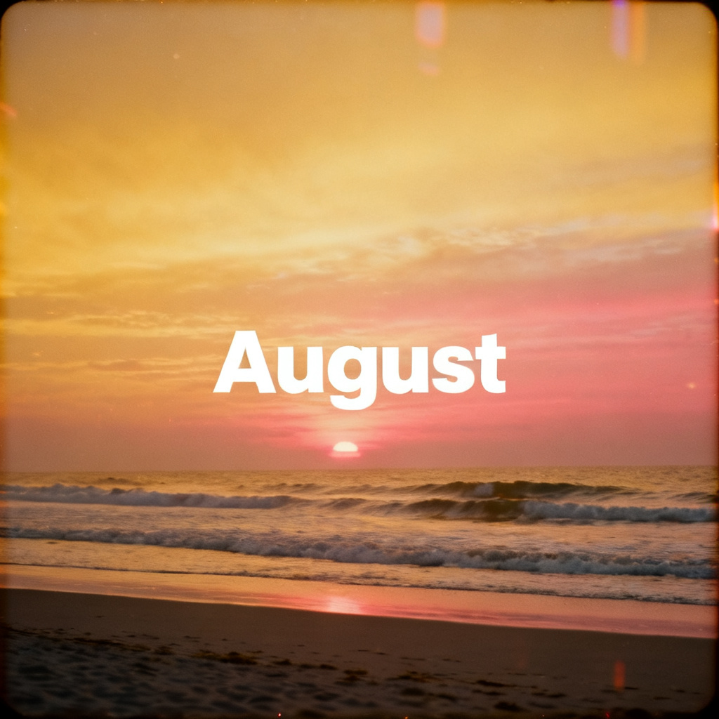 AI August Sunset Poster