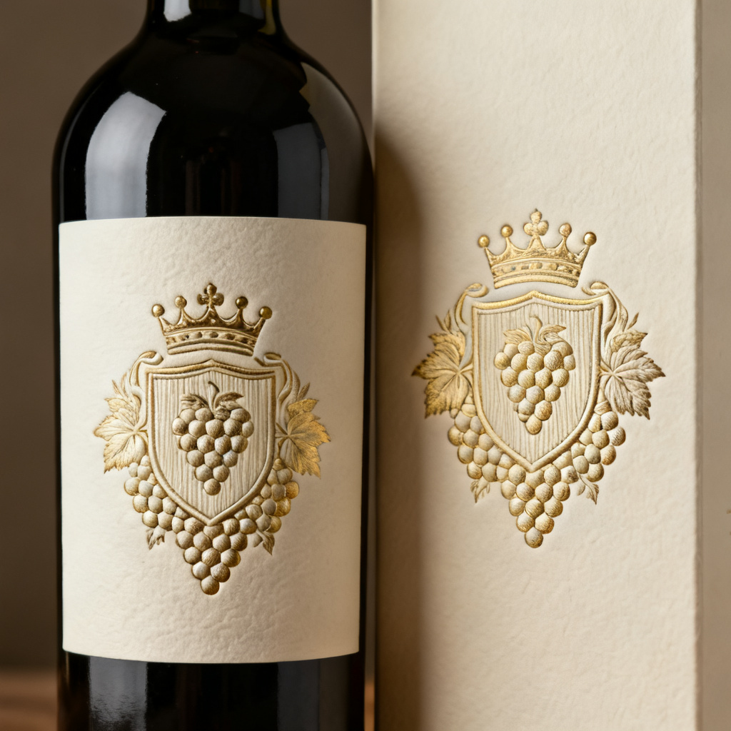 AI renaissance winery logo mockup