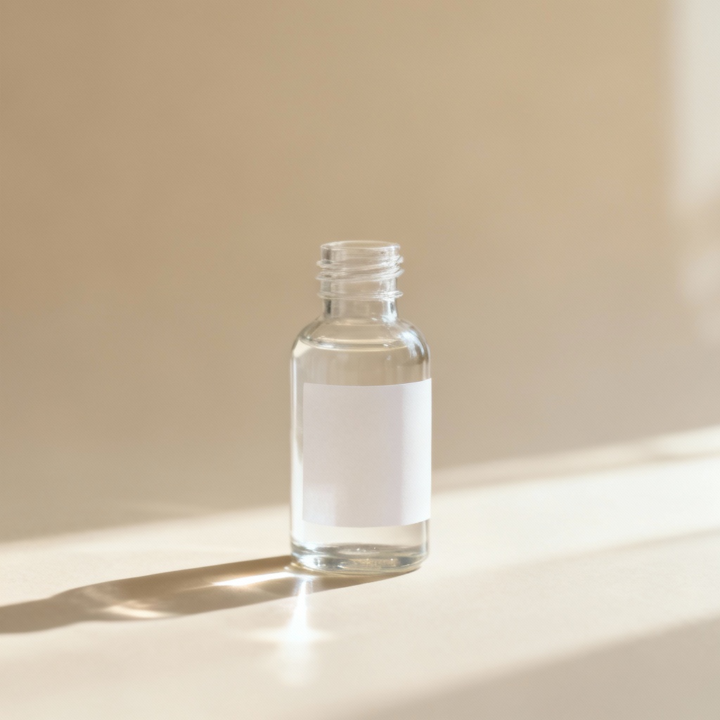 AI Skincare Bottle Product Mockup in Minimal Studio