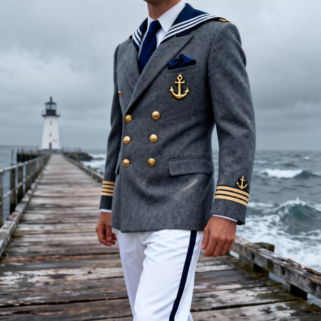 AI Naval Officer Inspired Sailor Outfit