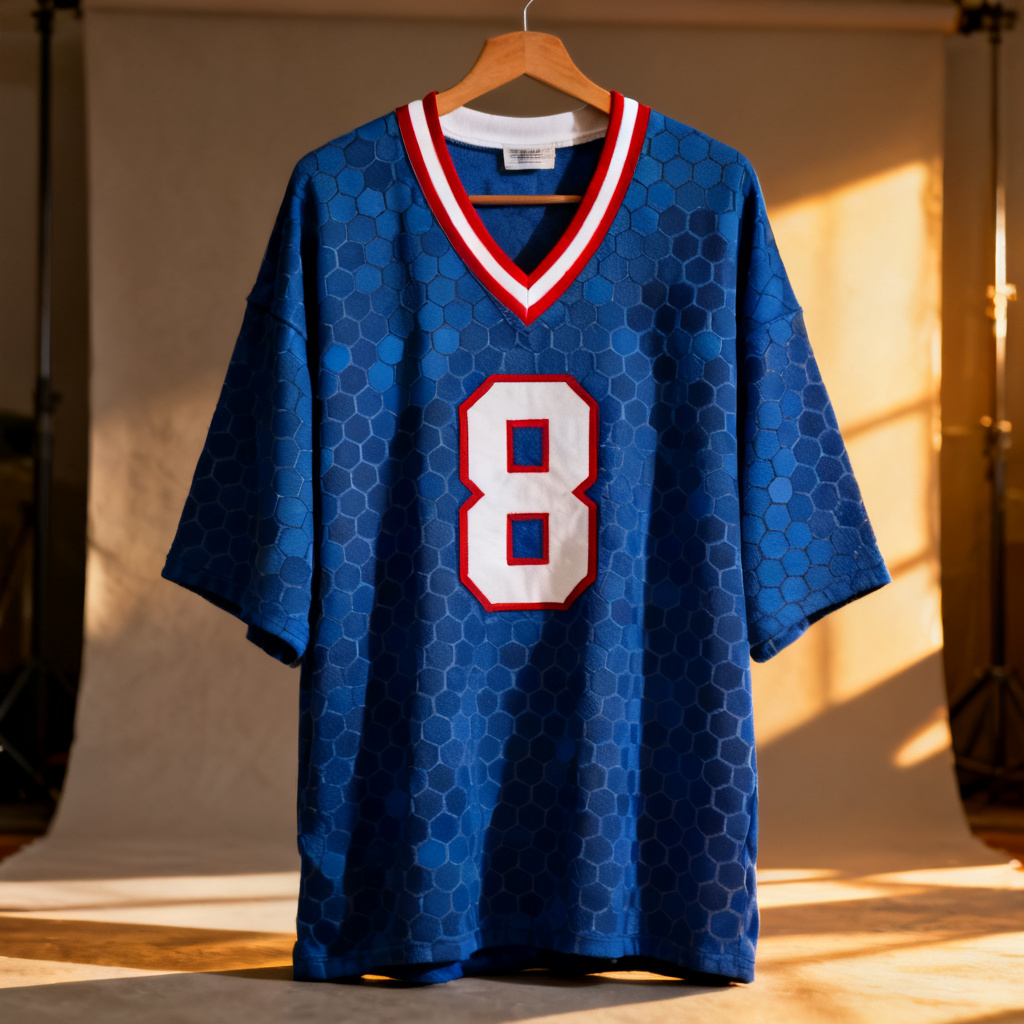 AI Retro France Jersey Concept With Hex Pattern