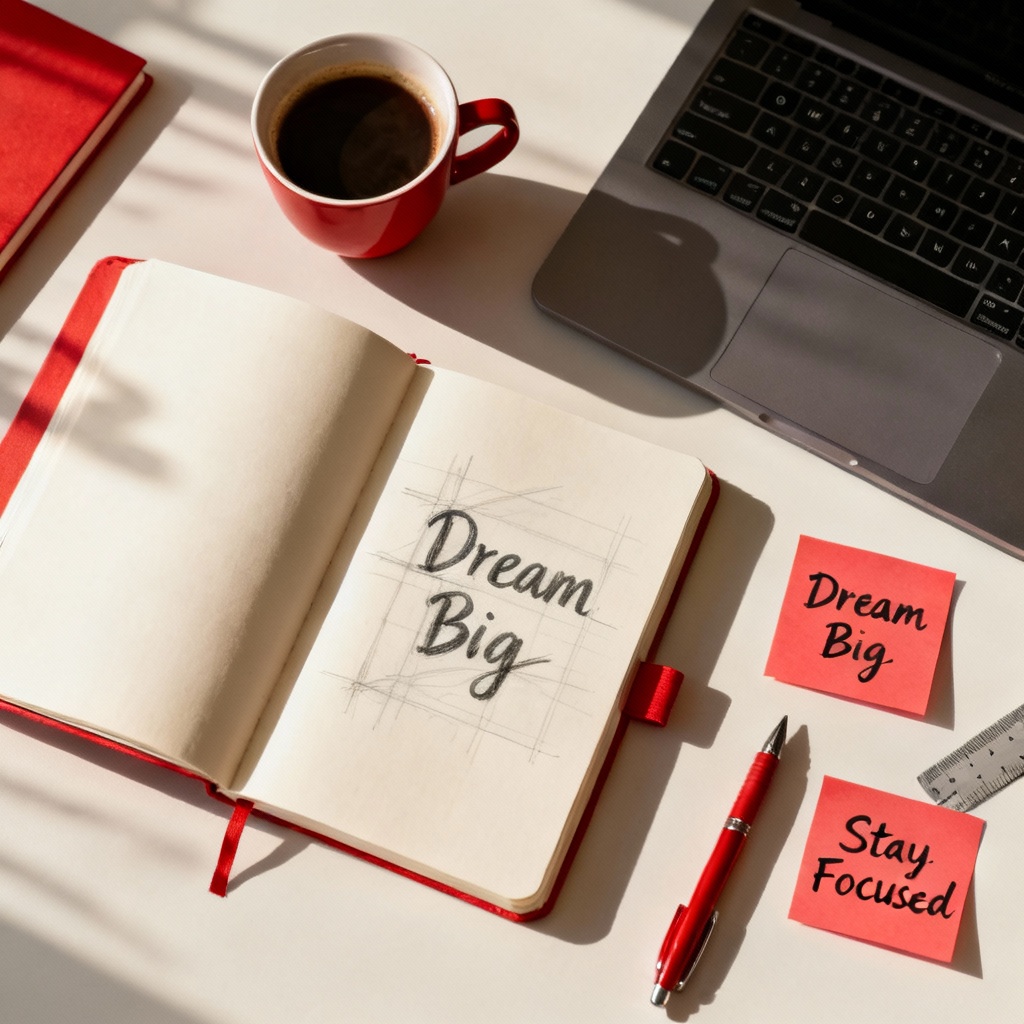AI career passion desk flatlay