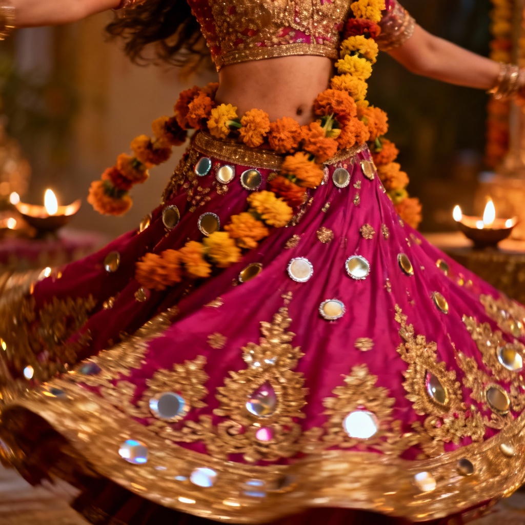 AI Diwali Sangeet Lehenga