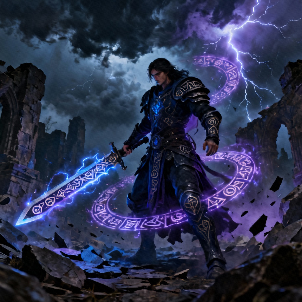 AI fantasy battle mage