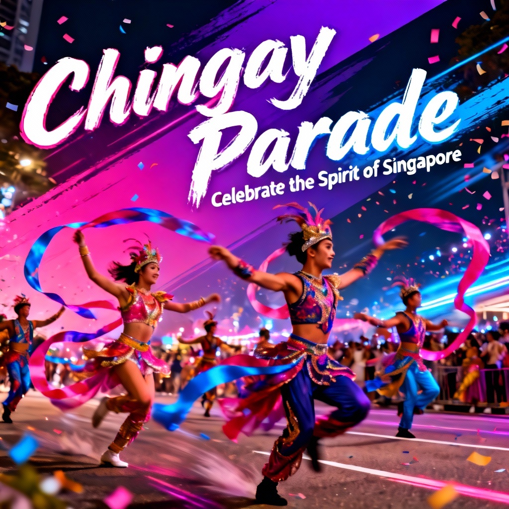 AI Chingay parade poster with performers