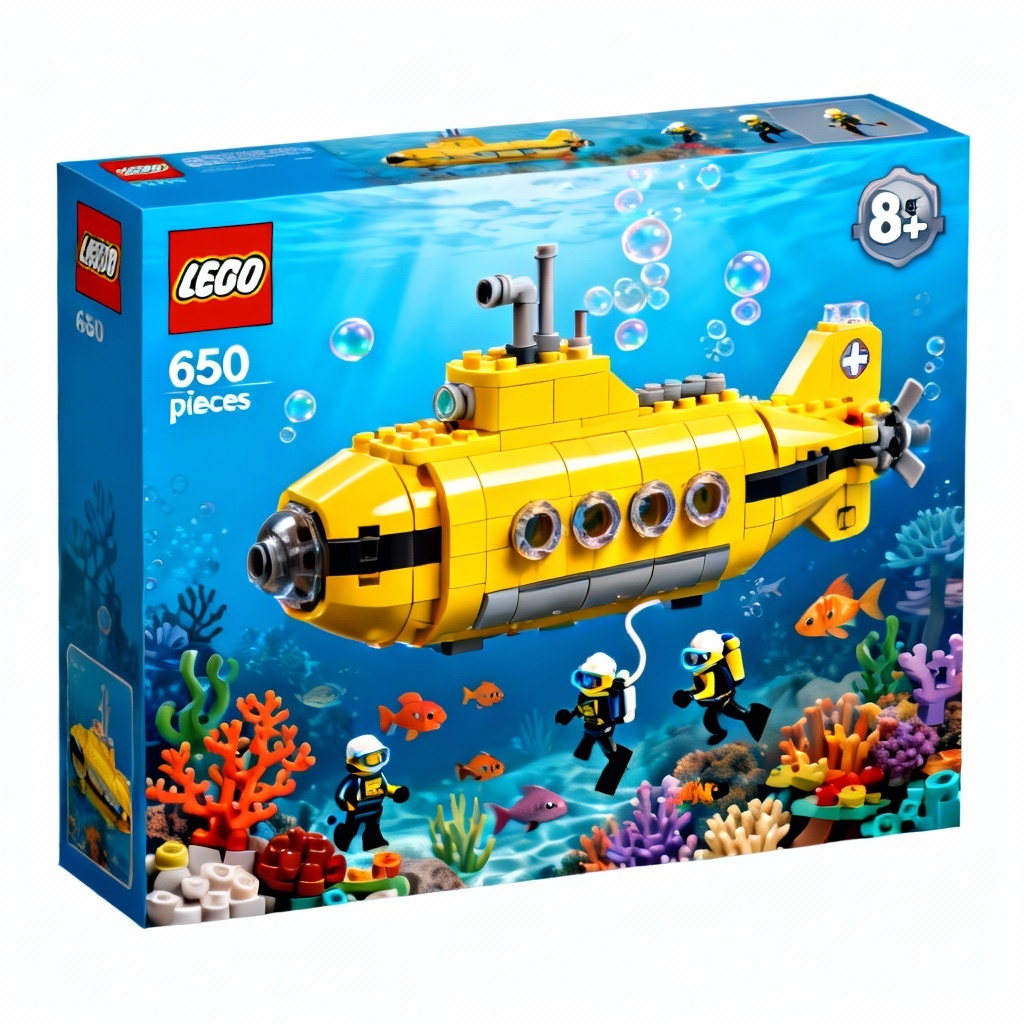 AI LEGO deep sea submarine explorer set concept