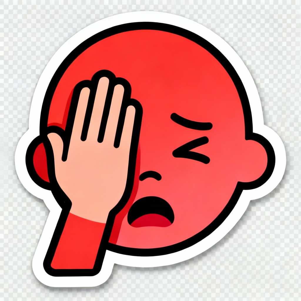 AI Sticker Style Facepalm Emoji