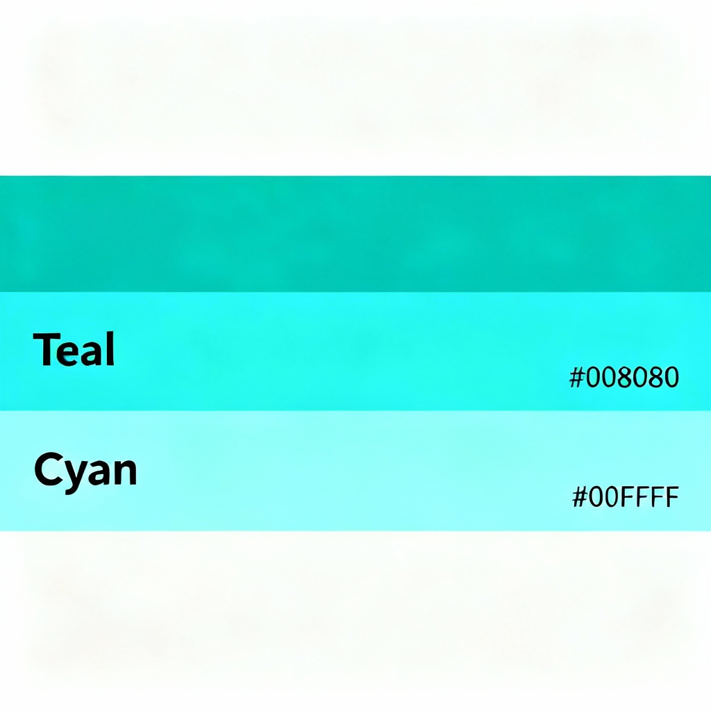 AI teal and cyan data viz palette