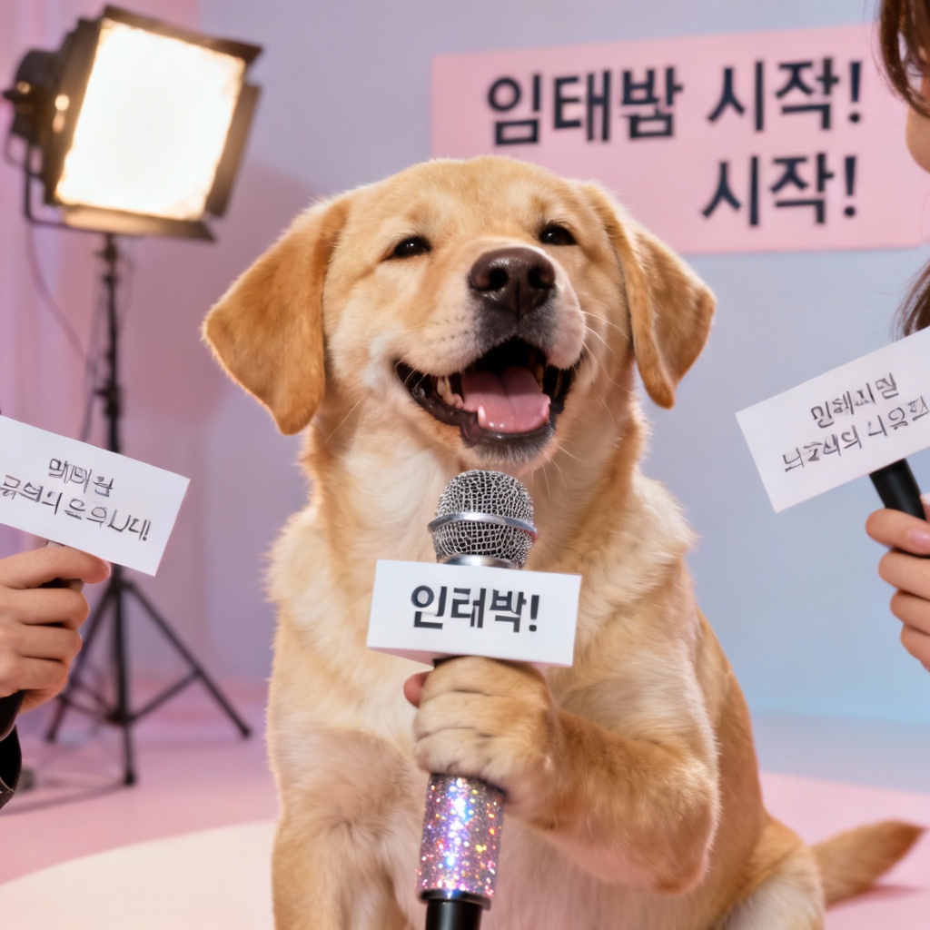 AI K-pop guest dog interview