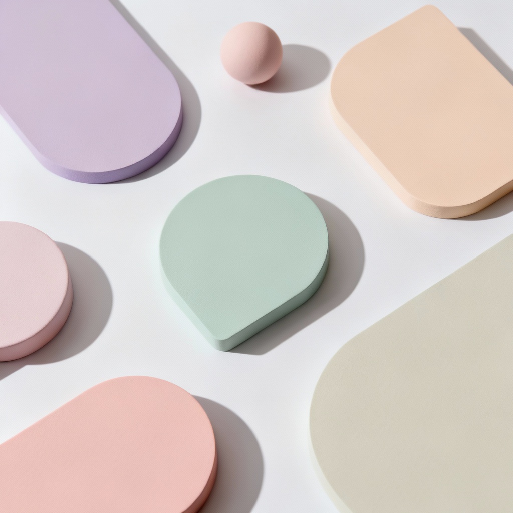 Pastel minimalist flat lay aesthetic