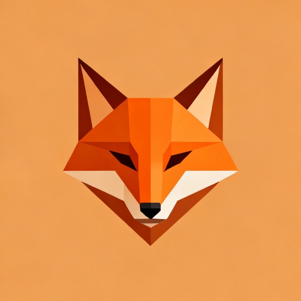 Geometric fox mascot vector clip art