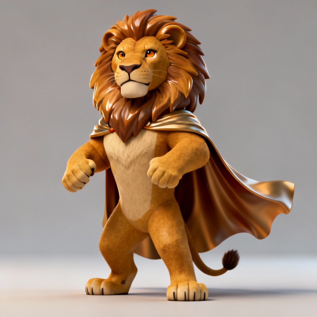 AI 3D lion mascot character
