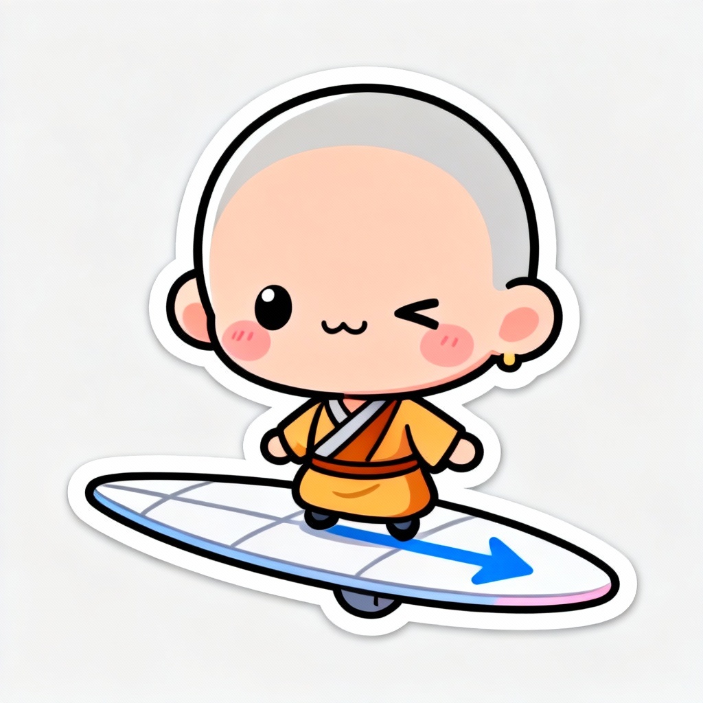 Chibi Aang-style avatar sticker