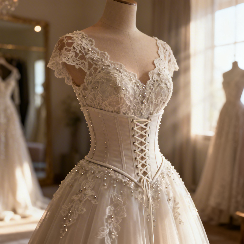 AI virtual slimming for wedding dress fit check