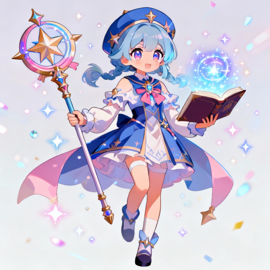 AI anime game character magical girl mage