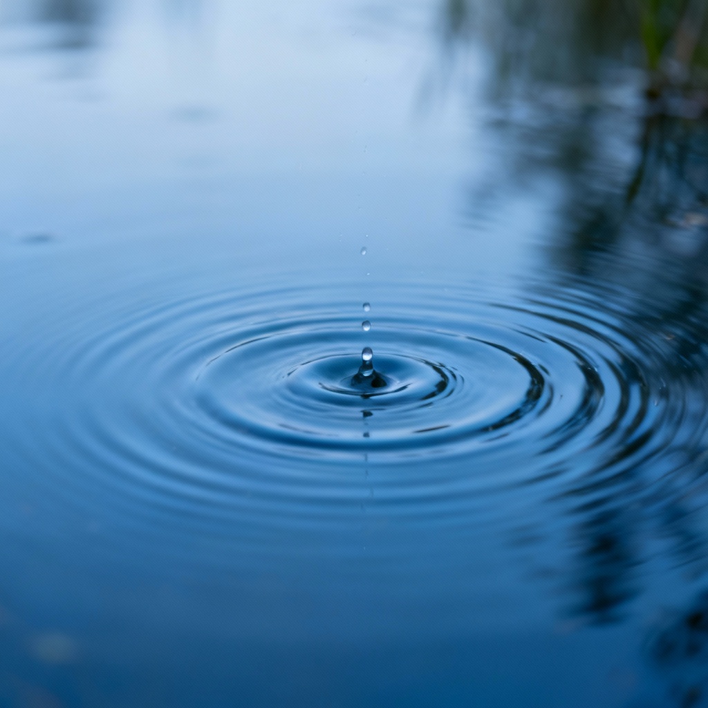 AI Rain Ripples On Water