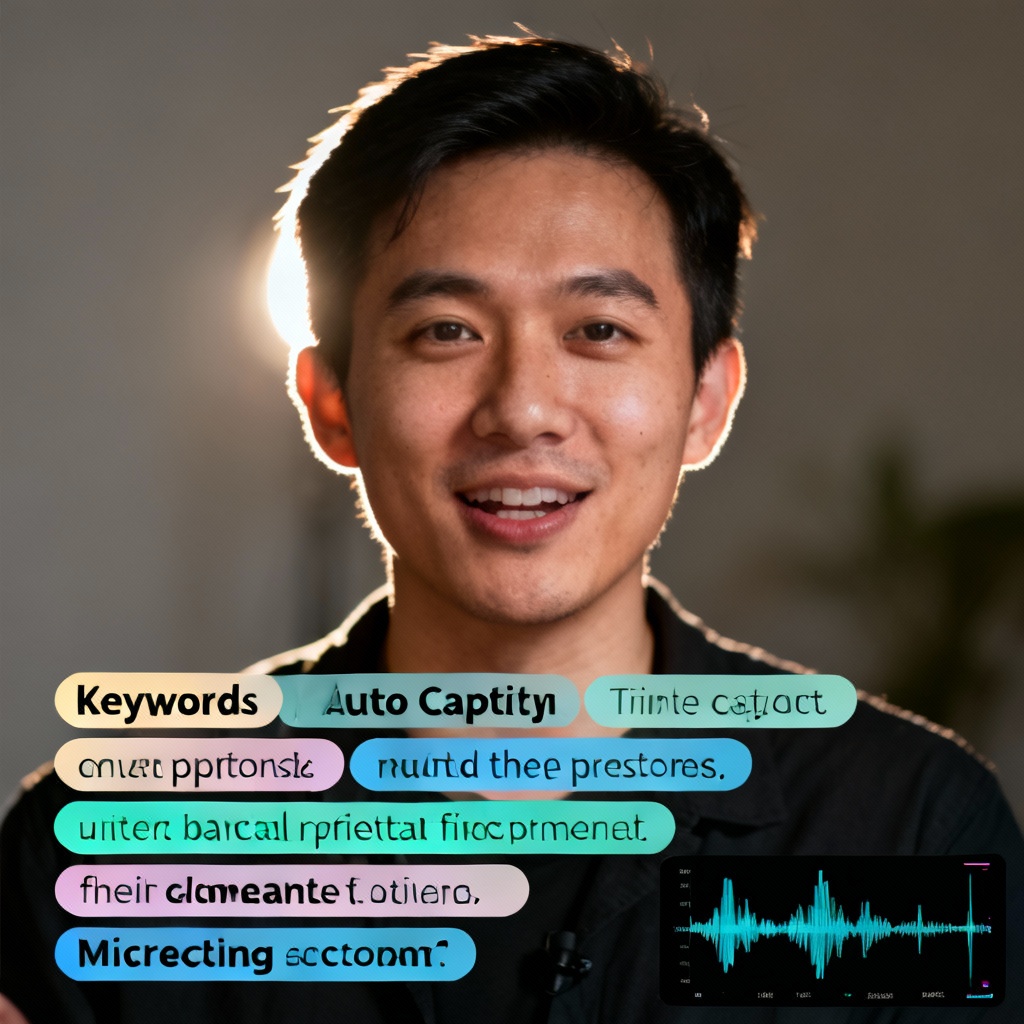 Face-cam reel with auto captions