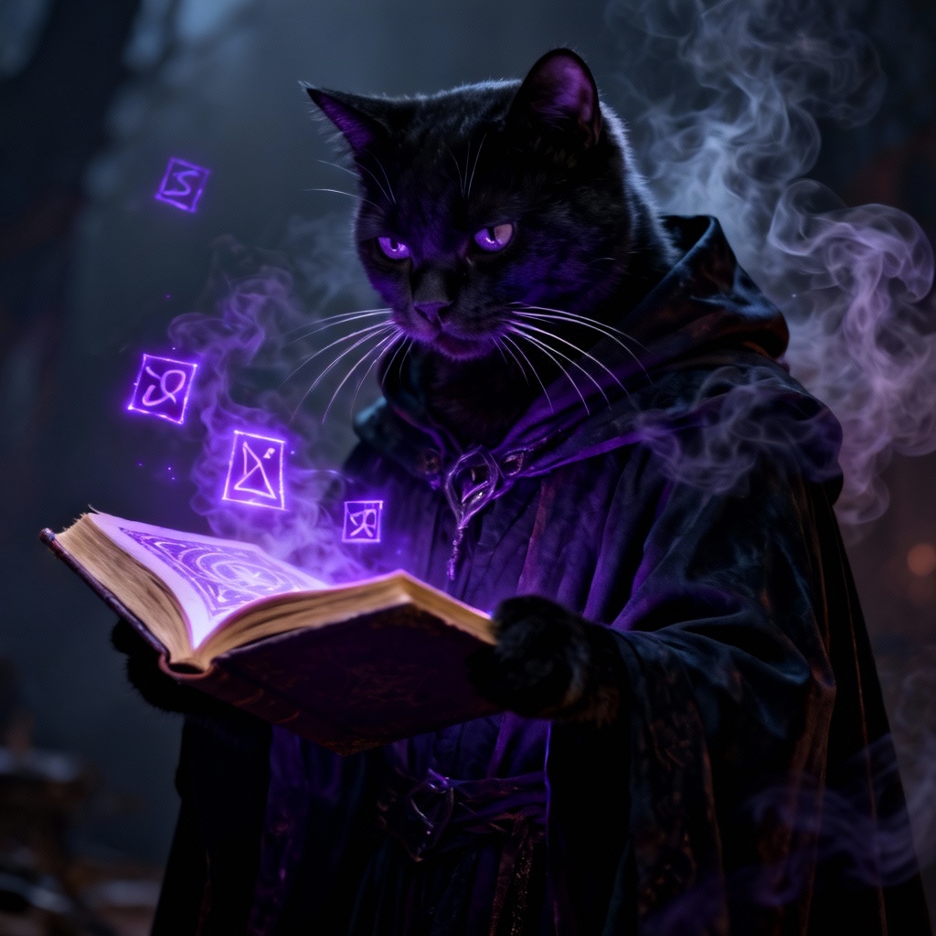 AI demon cat sorcerer cosplay
