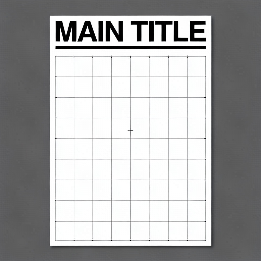 AI minimal monochrome grid poster with bold sans serif type