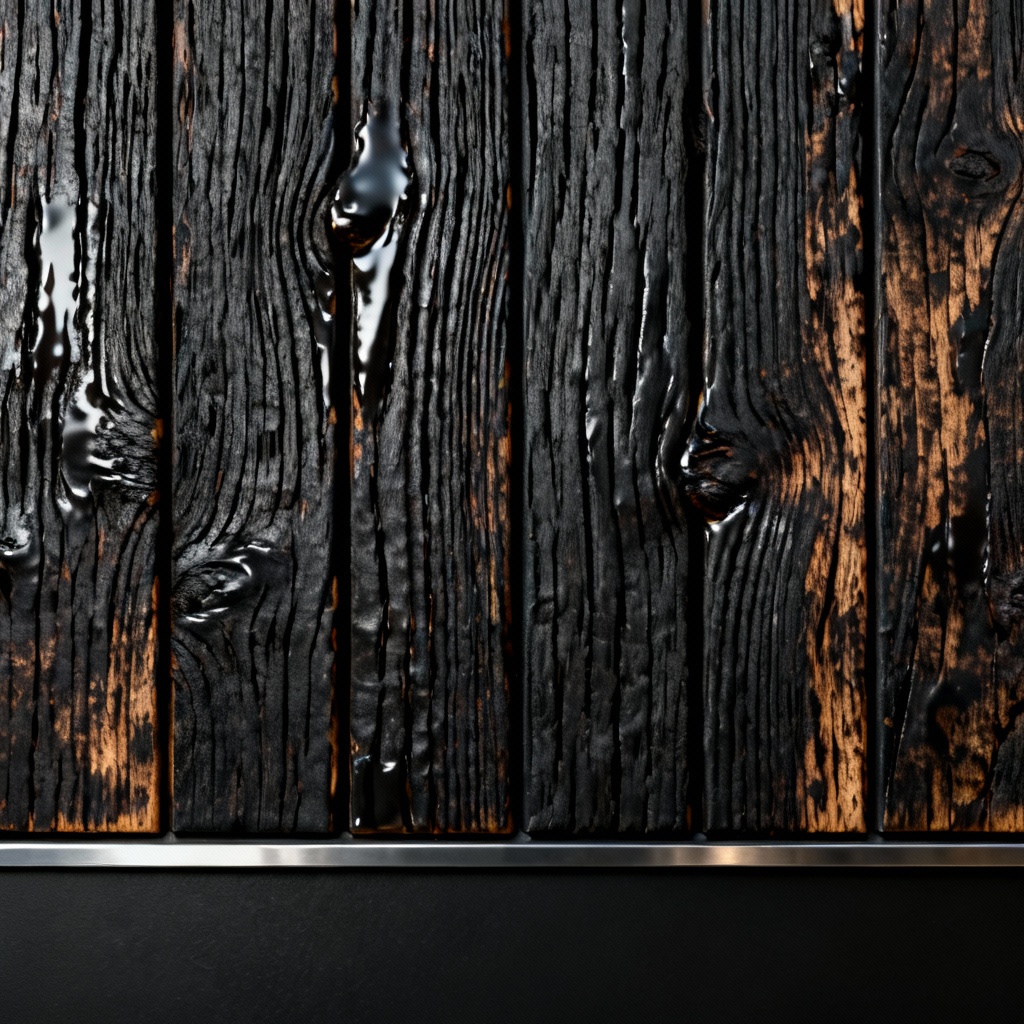 Seamless charred wood shou sugi ban texture