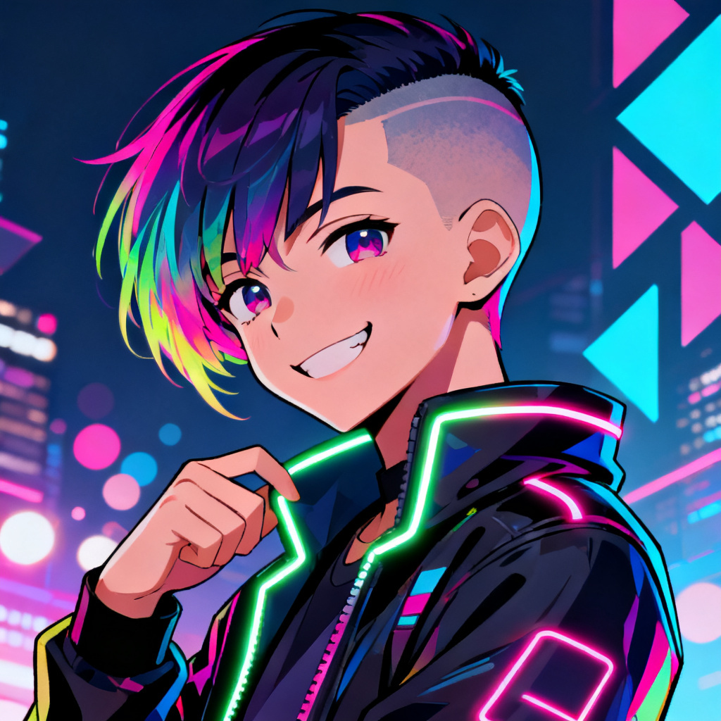 Cyberpunk street boy OC avatar