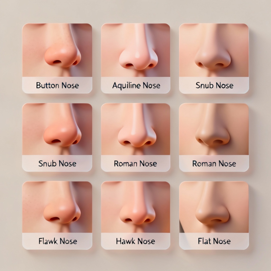 Avatar customization with multiple nose presets grid