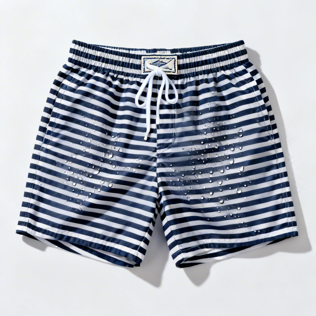 AI chubbie swim suits with nautical stripe design