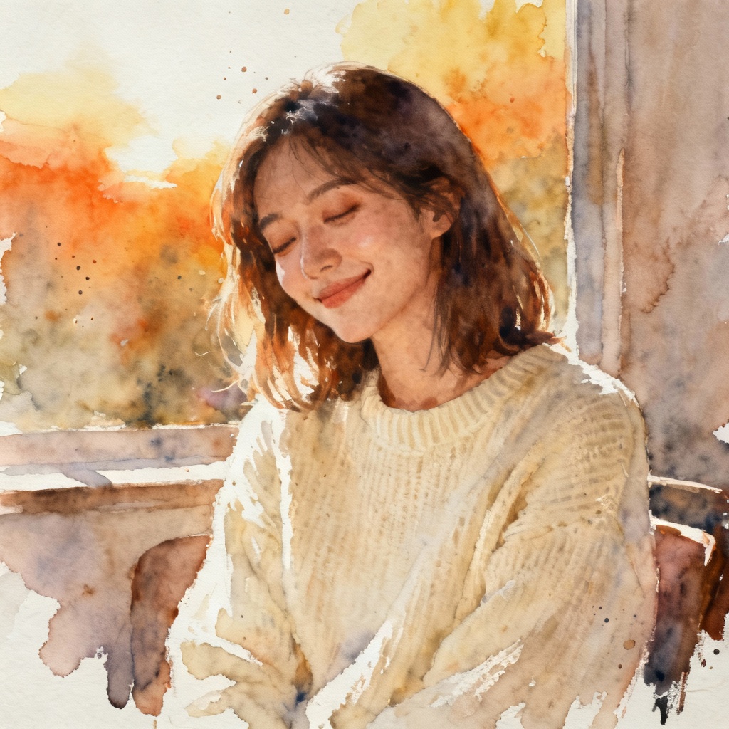 AI Watercolor Cartoon Character Portrait