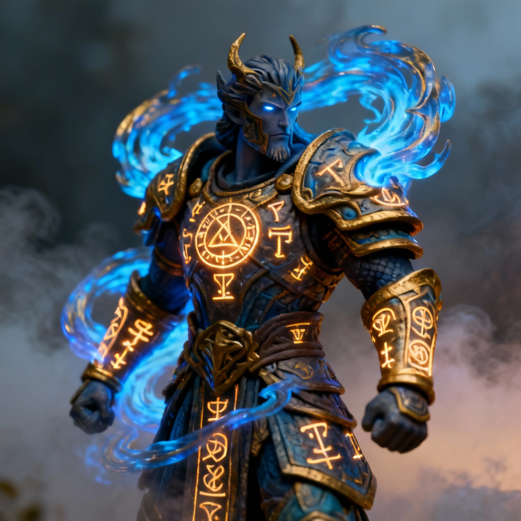 AI Fantasy Elemental Warrior