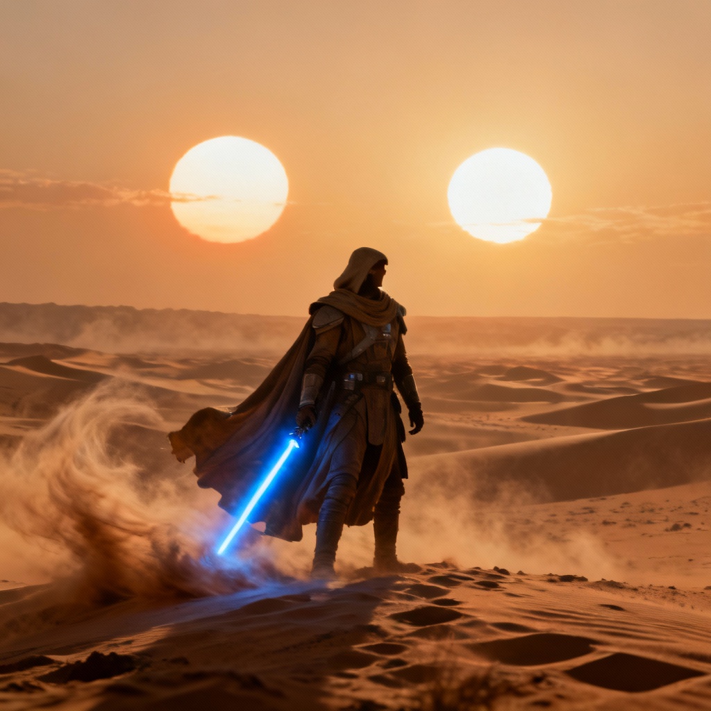 AI Star Wars Style Desert Warrior