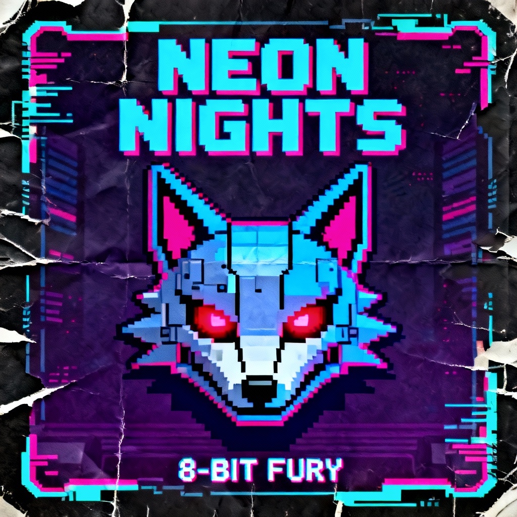 AI Mangle FanF retro pixel art poster
