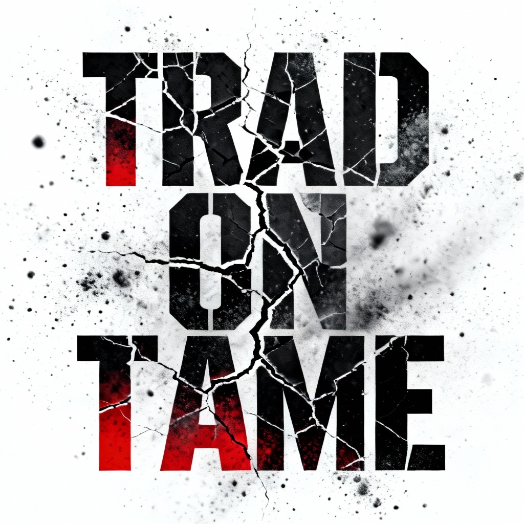 AI broken text effect title design