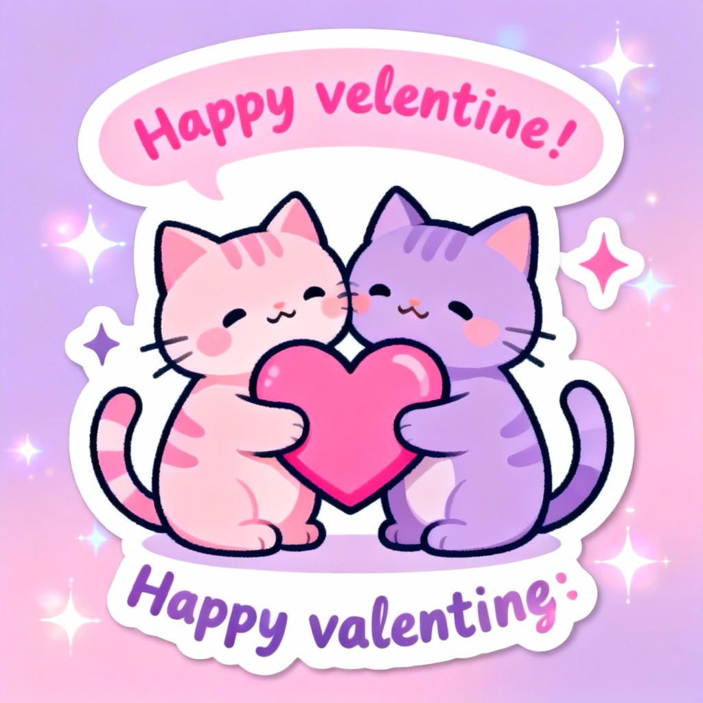 AI Kawaii Chibi Valentine Card