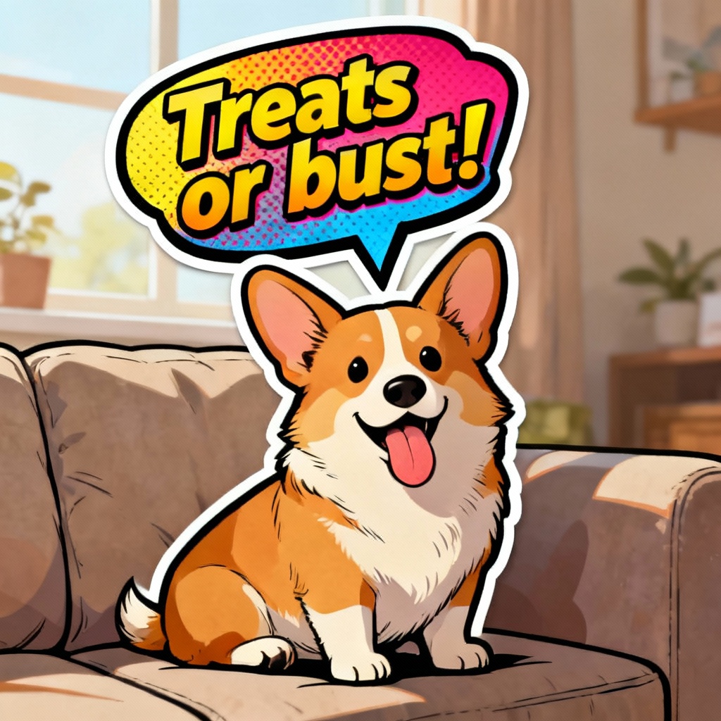 AI pet meme with funny speech bubble