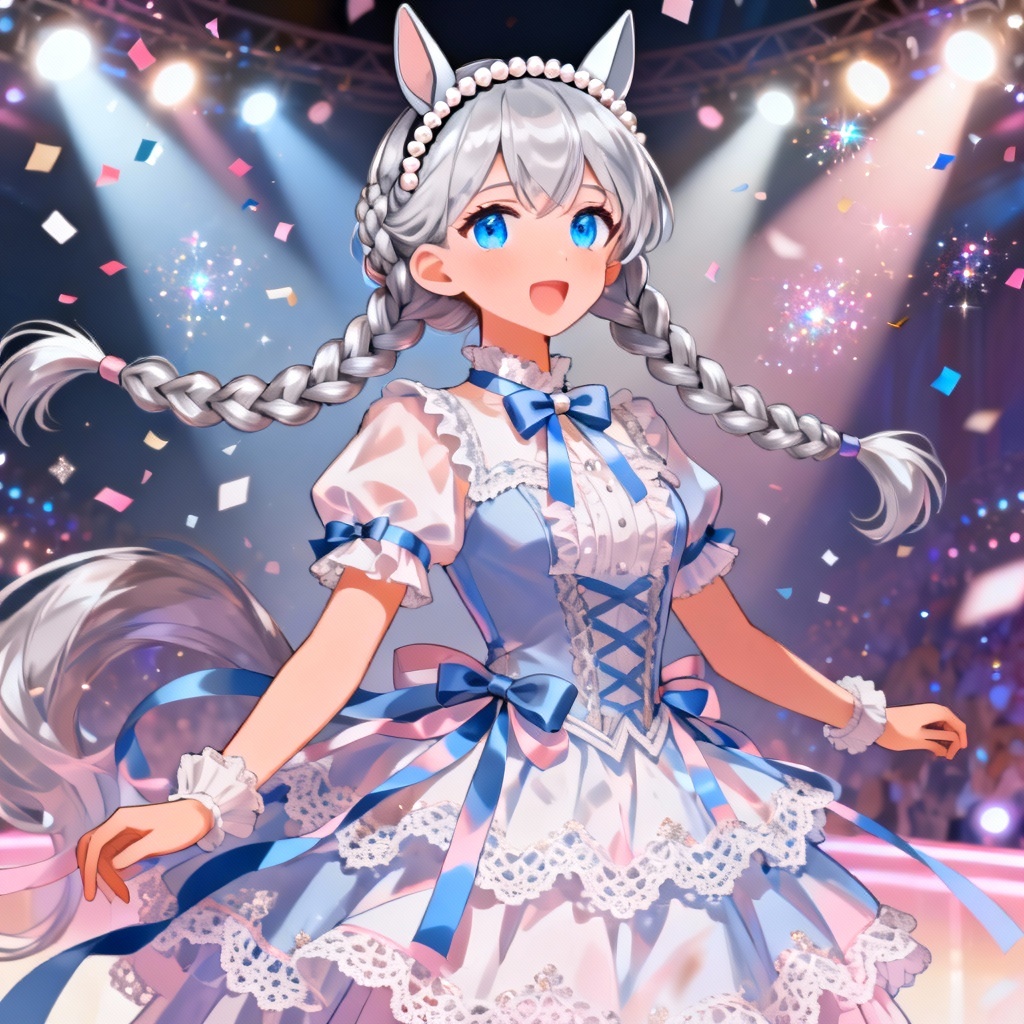AI Uma Musume style elegant idol horse girl