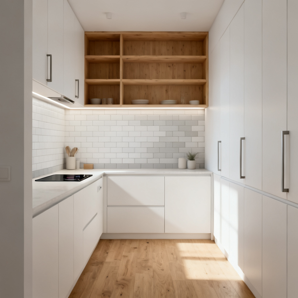 AI Scandinavian small kitchen design