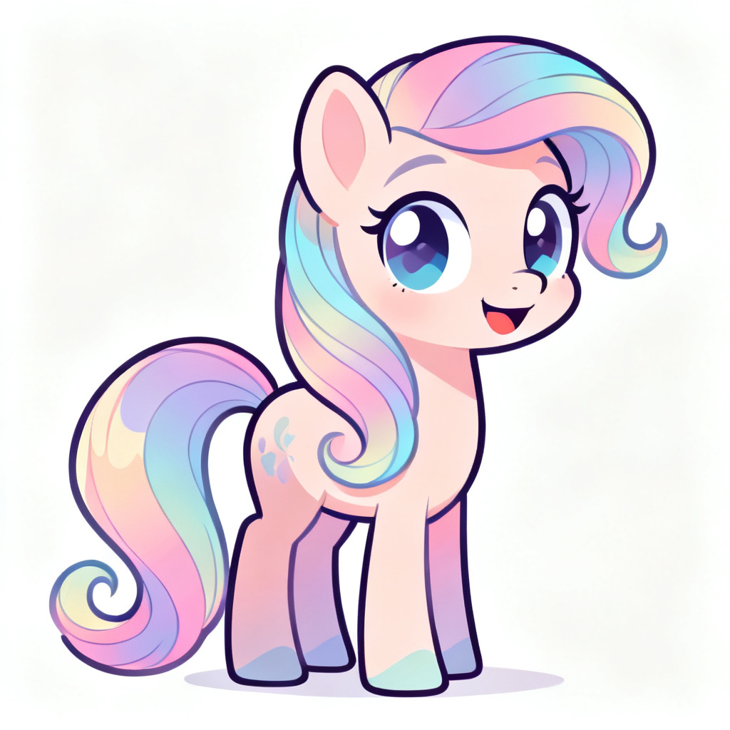 Cute pastel pony OC portrait with stylized mane