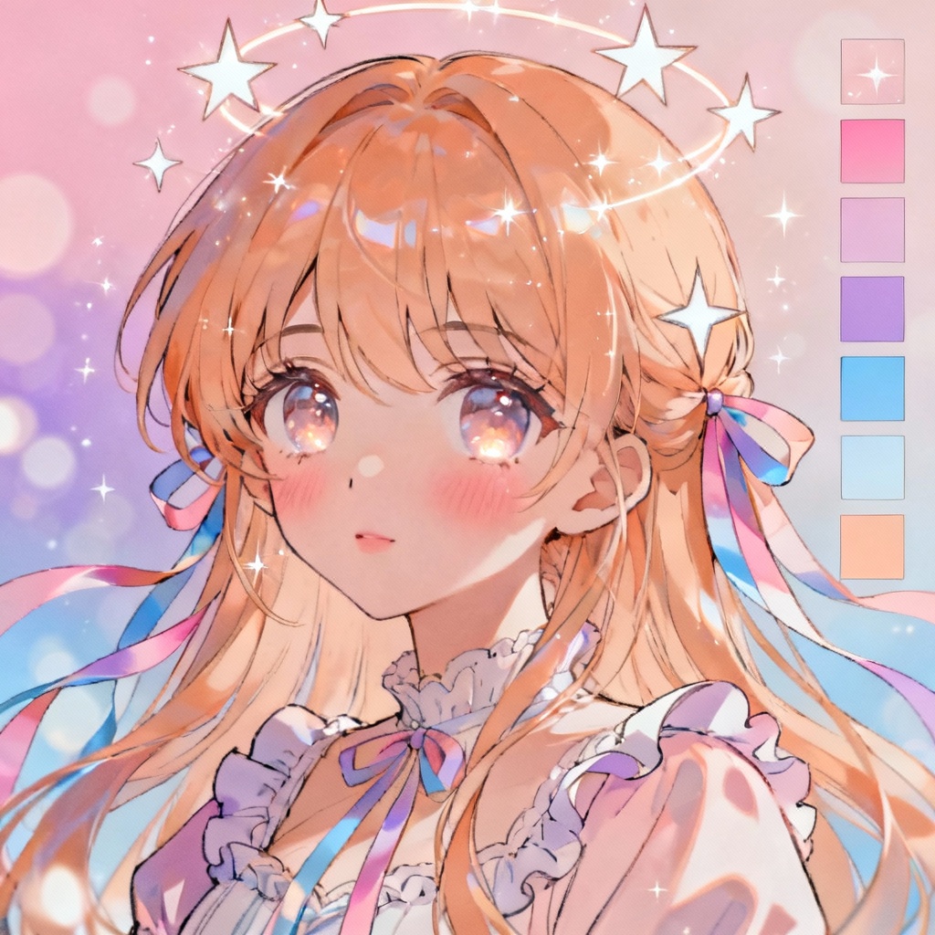 AI anime influence image with celestial shojo glow aesthetic