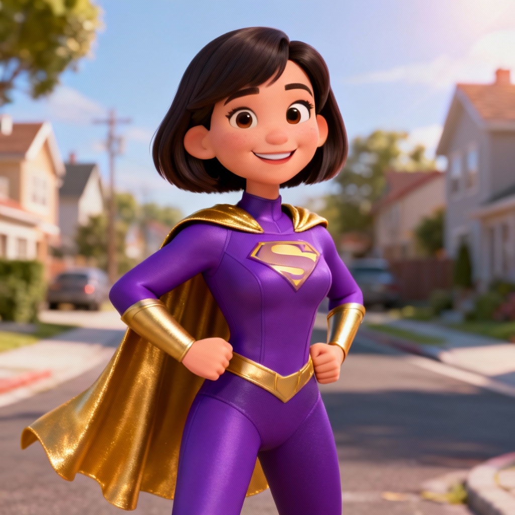 AI 3D Cartoon Super Mom Character