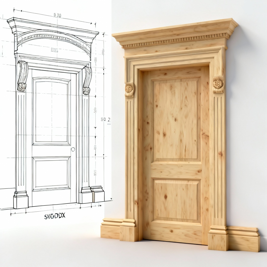 AI classical door casing and molding profiles