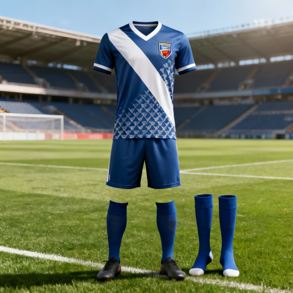 AI soccer football kit design with sash
