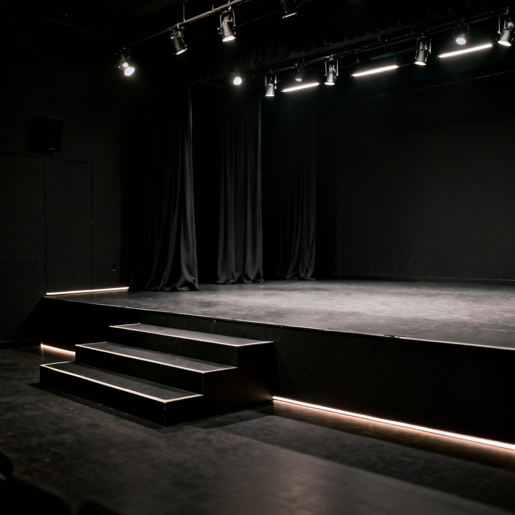 AI black box theater flexible seating plan