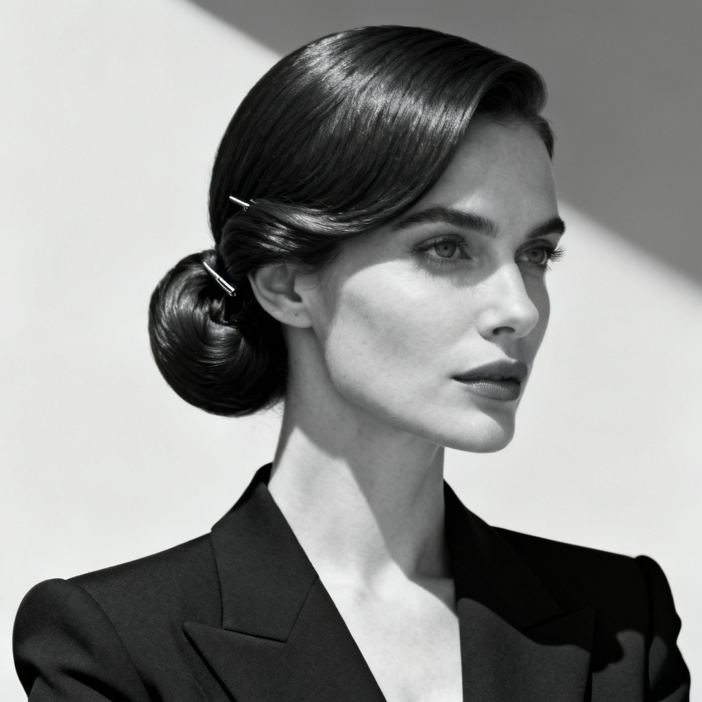 AI French Twist Office Updo