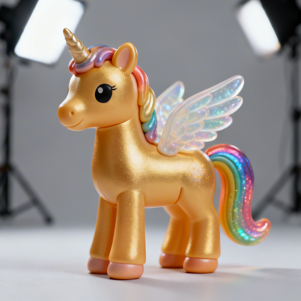 3D chunky unicorn toy photo