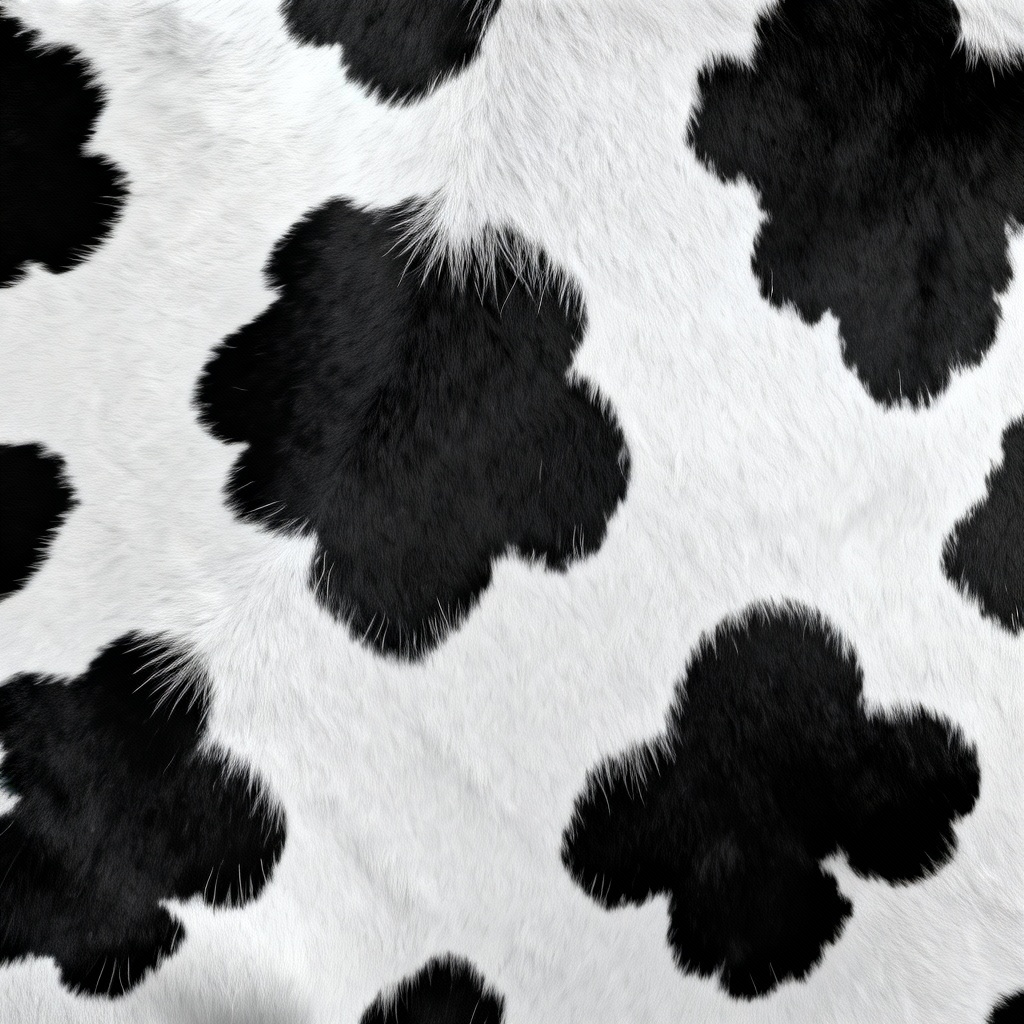 AI black and white cowhide pattern seamless texture