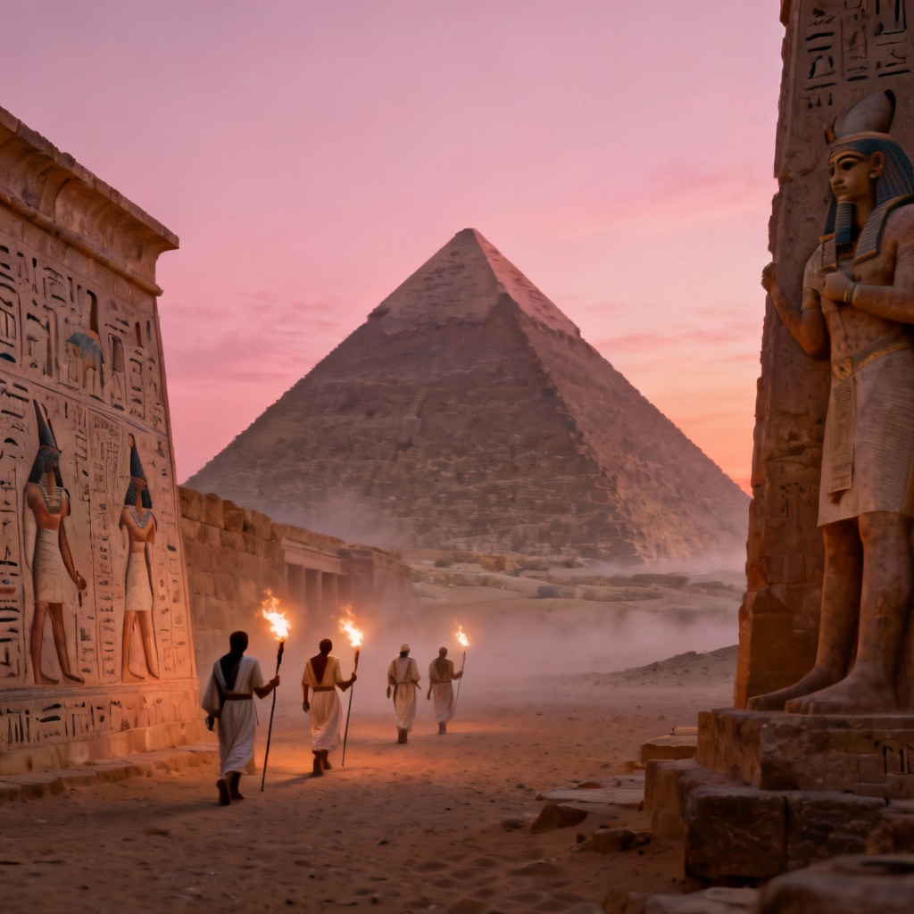 AI Ancient Egyptian Pyramid Scene