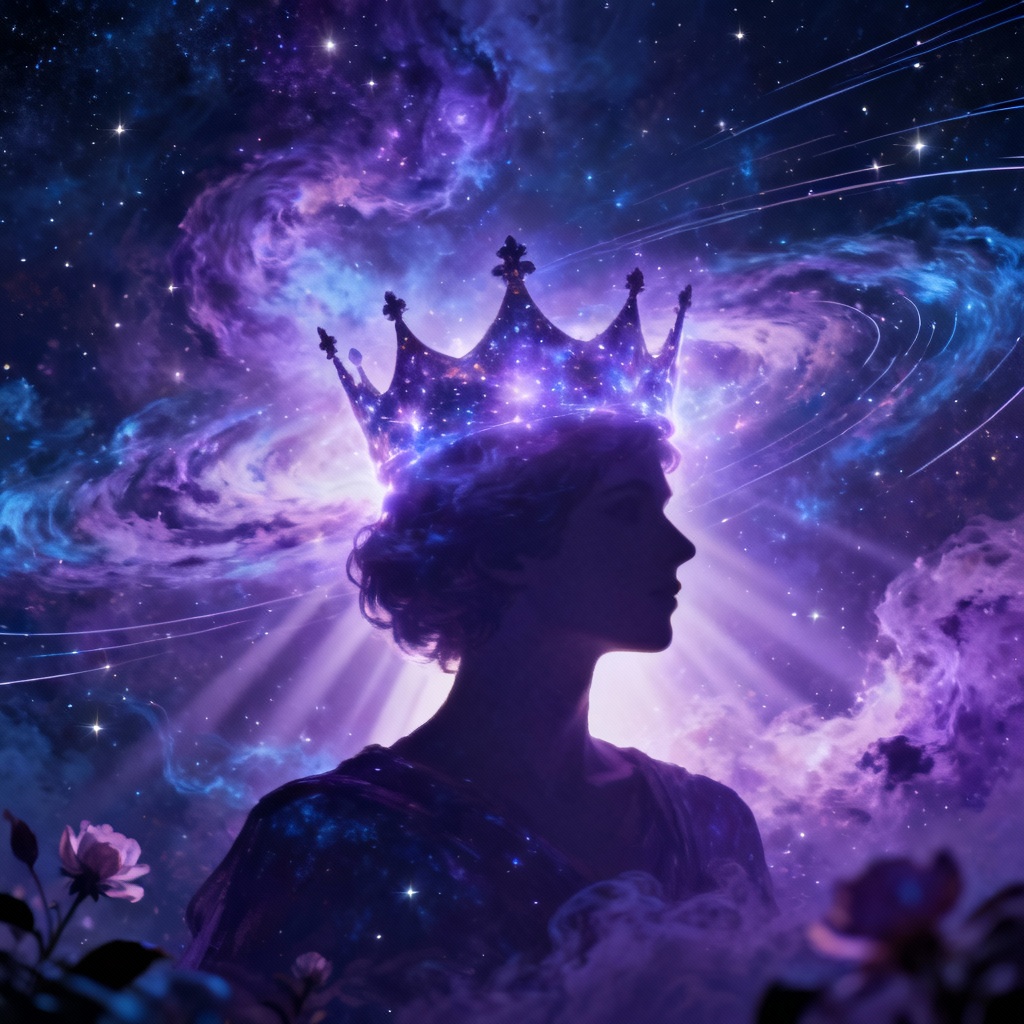 Galaxy crown celestial aura art