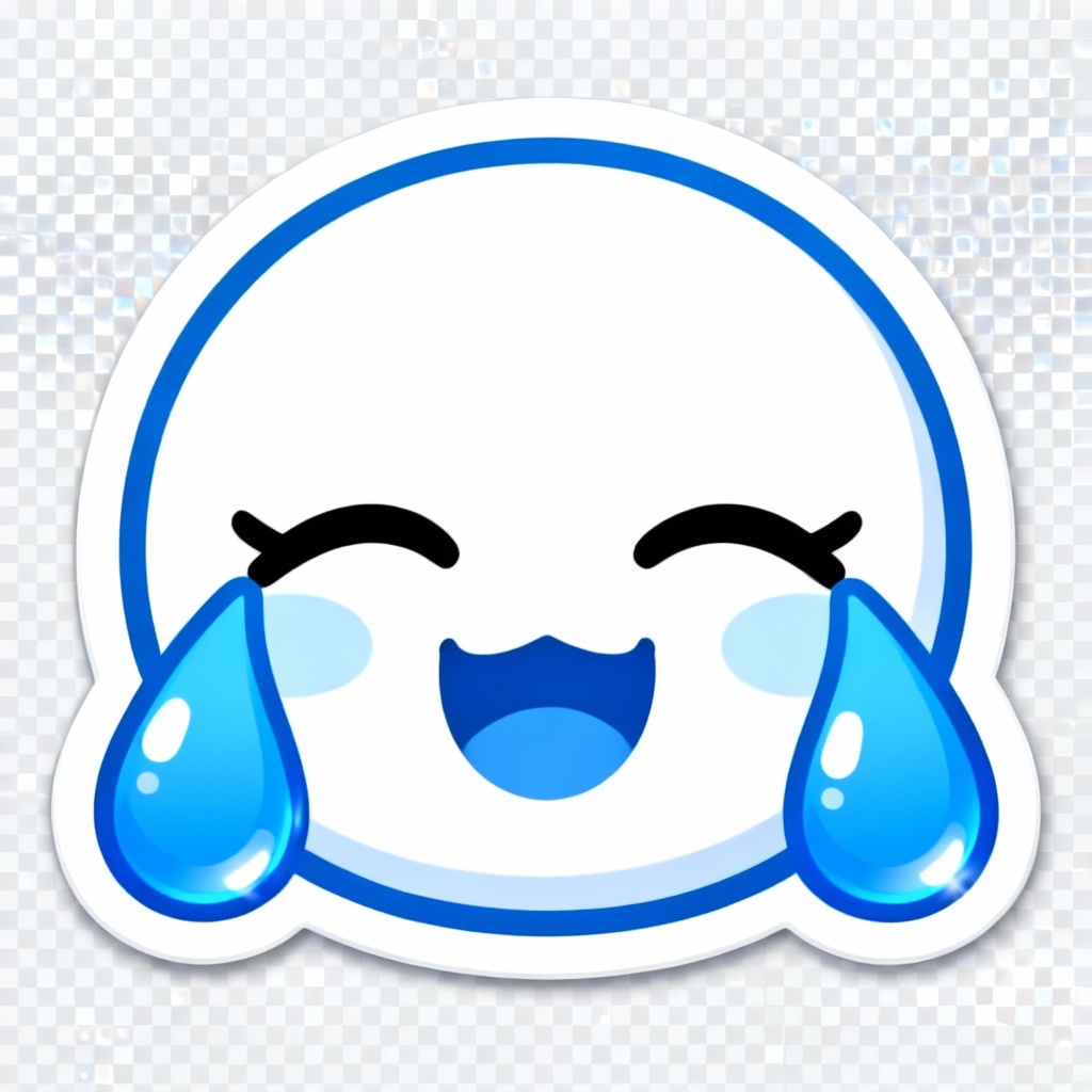 AI kawaii cry laughing Twitch emote